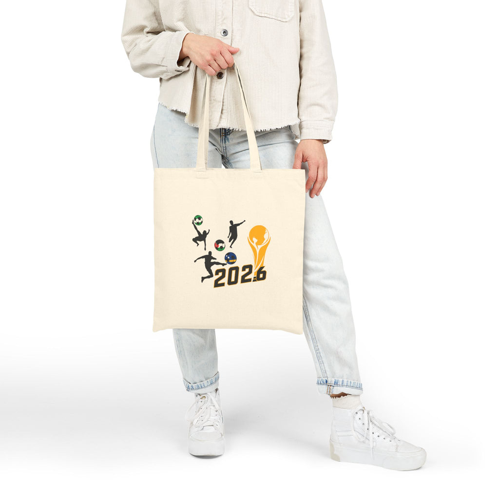 2026 Football Fan Tote Bag — "Carry the Game With You" Cotton Canvas