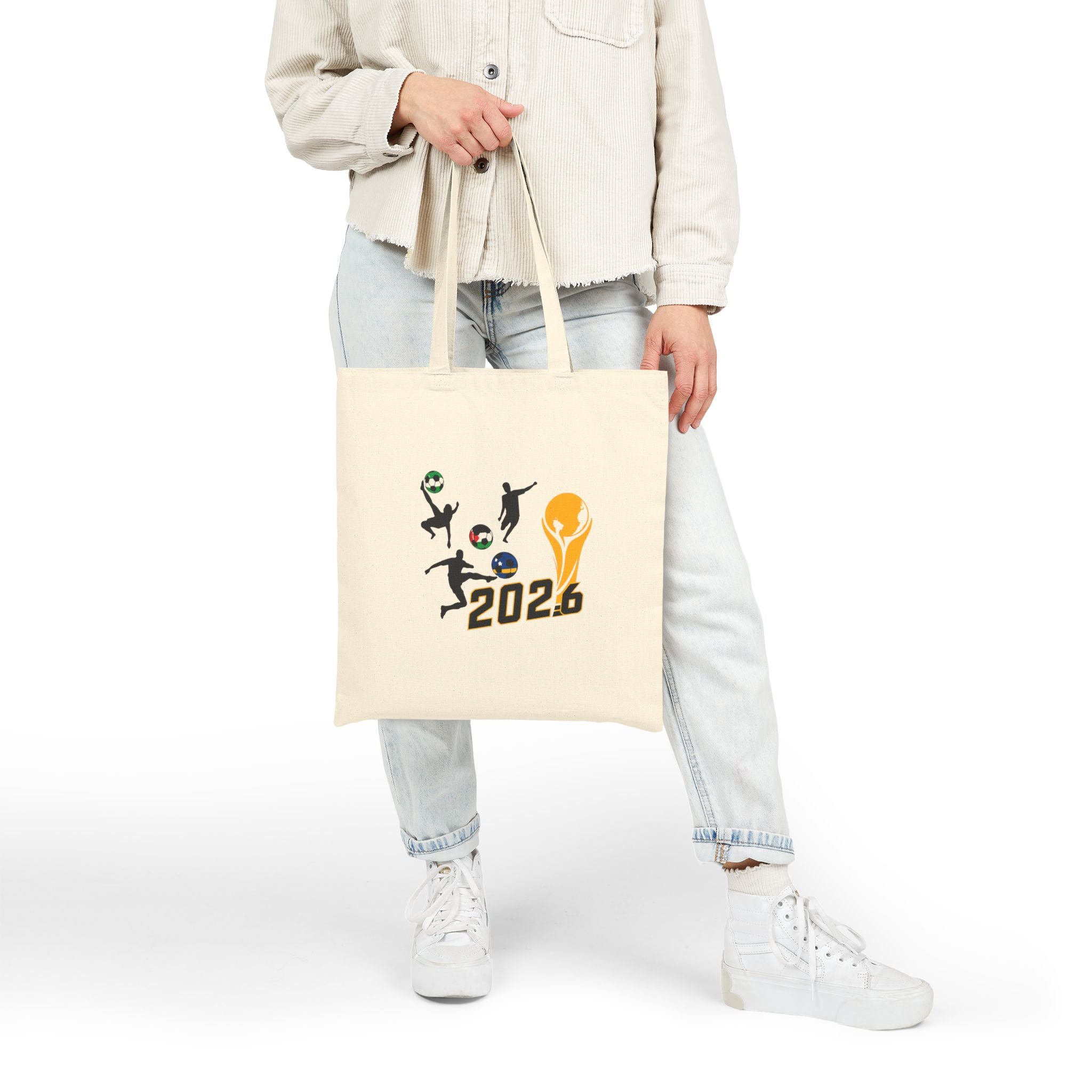 2026 Football Fan Tote Bag — "Carry the Game With You" Cotton Canvas