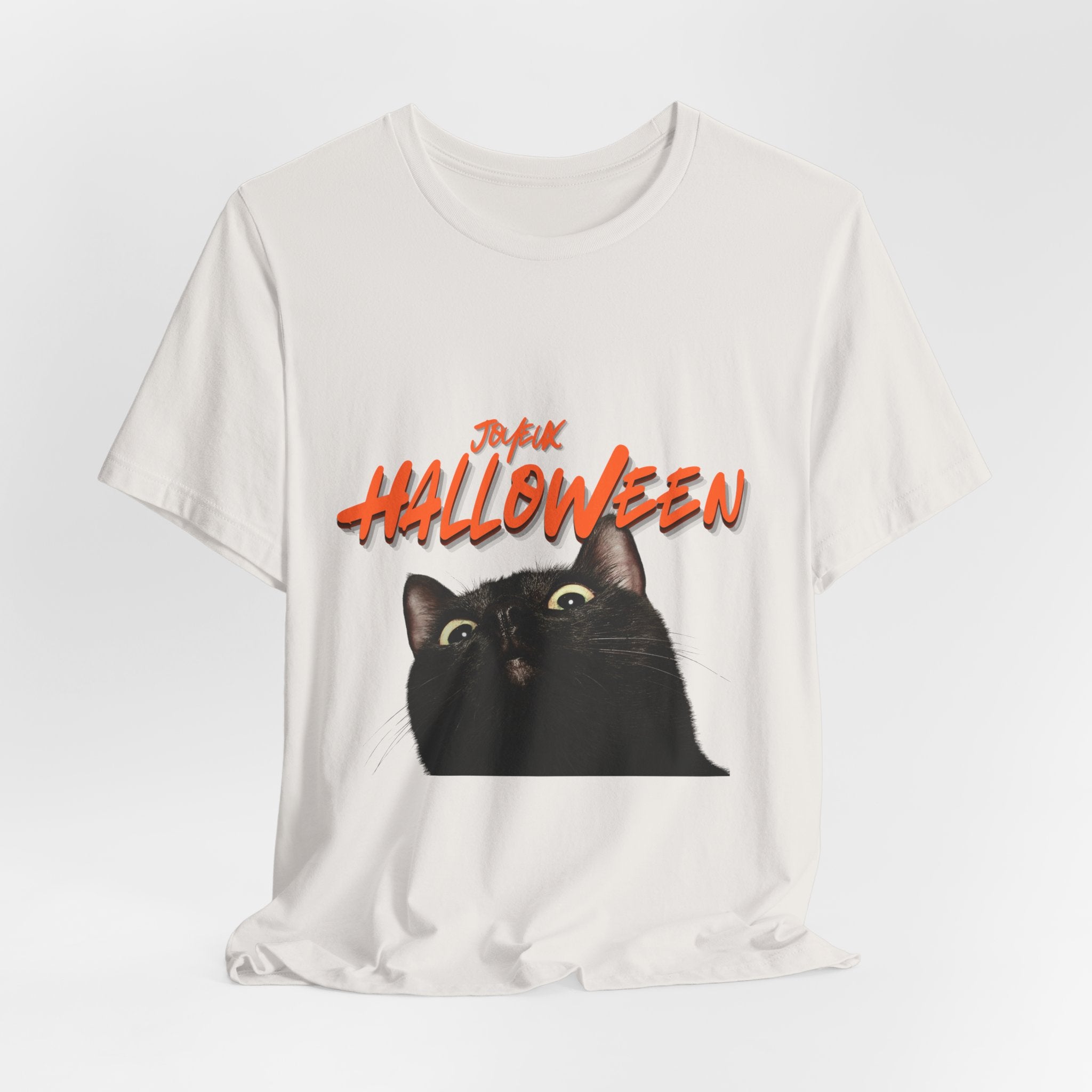 Scared Black Cat Halloween T-Shirt