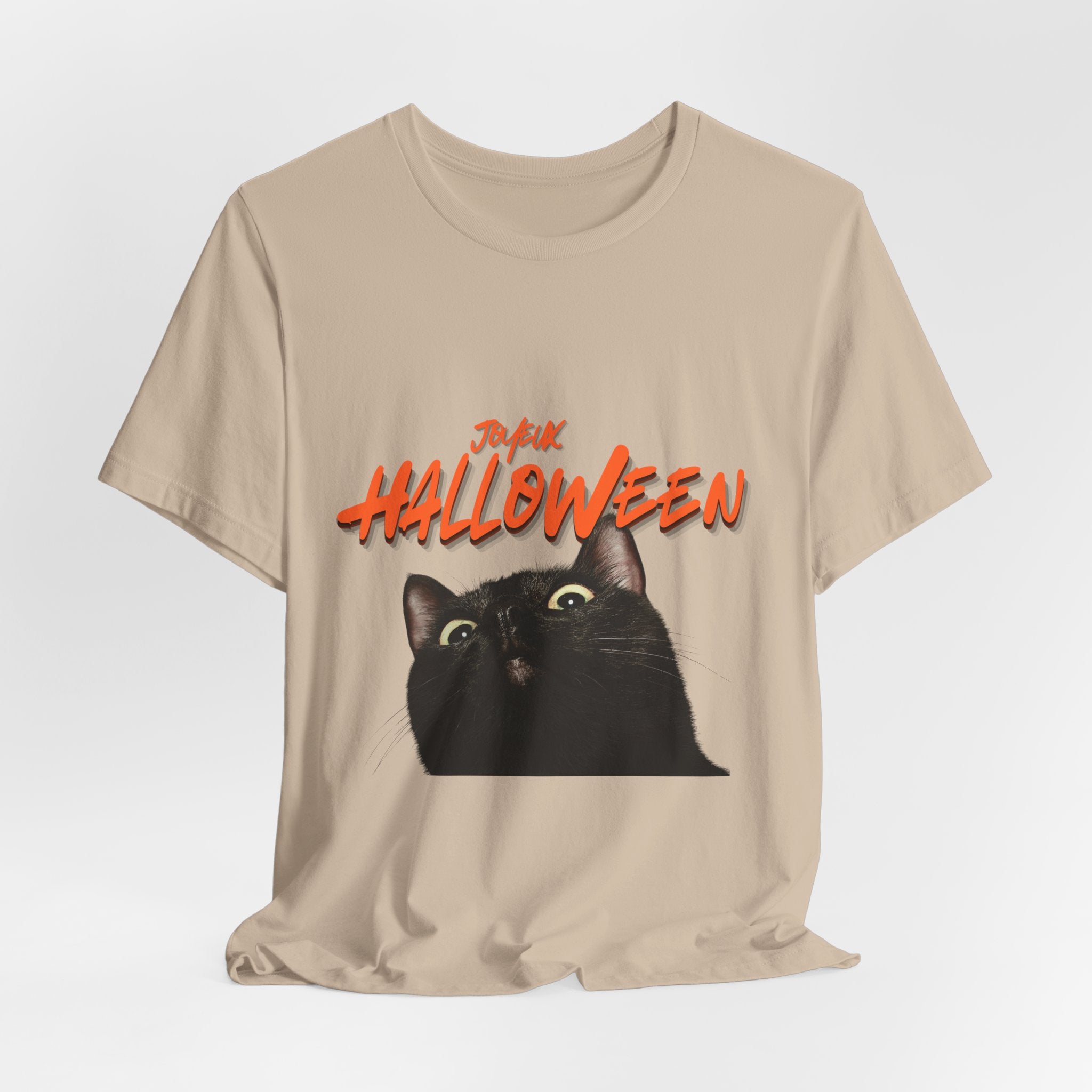 Scared Black Cat Halloween T-Shirt