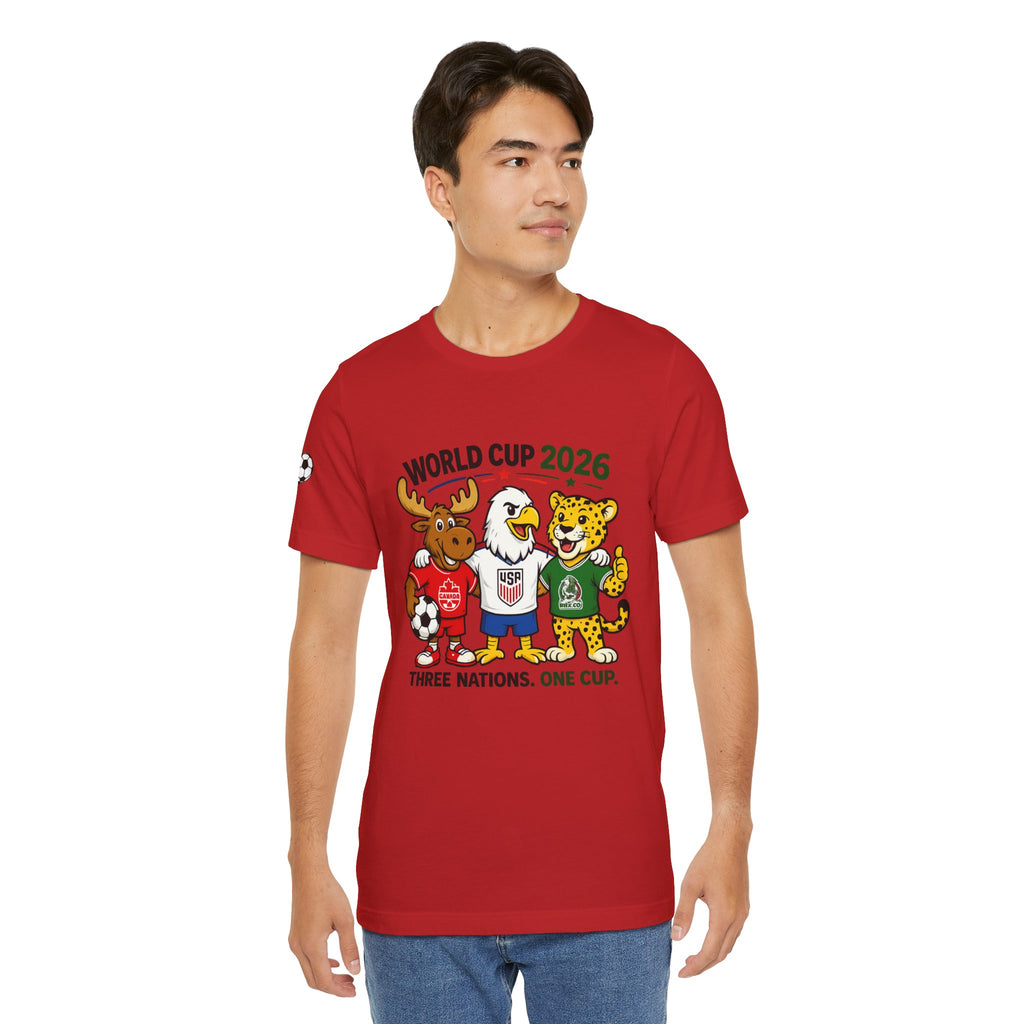 World Cup 2026 Fan Tee — Three Nations, One Dream Soccer Shirt