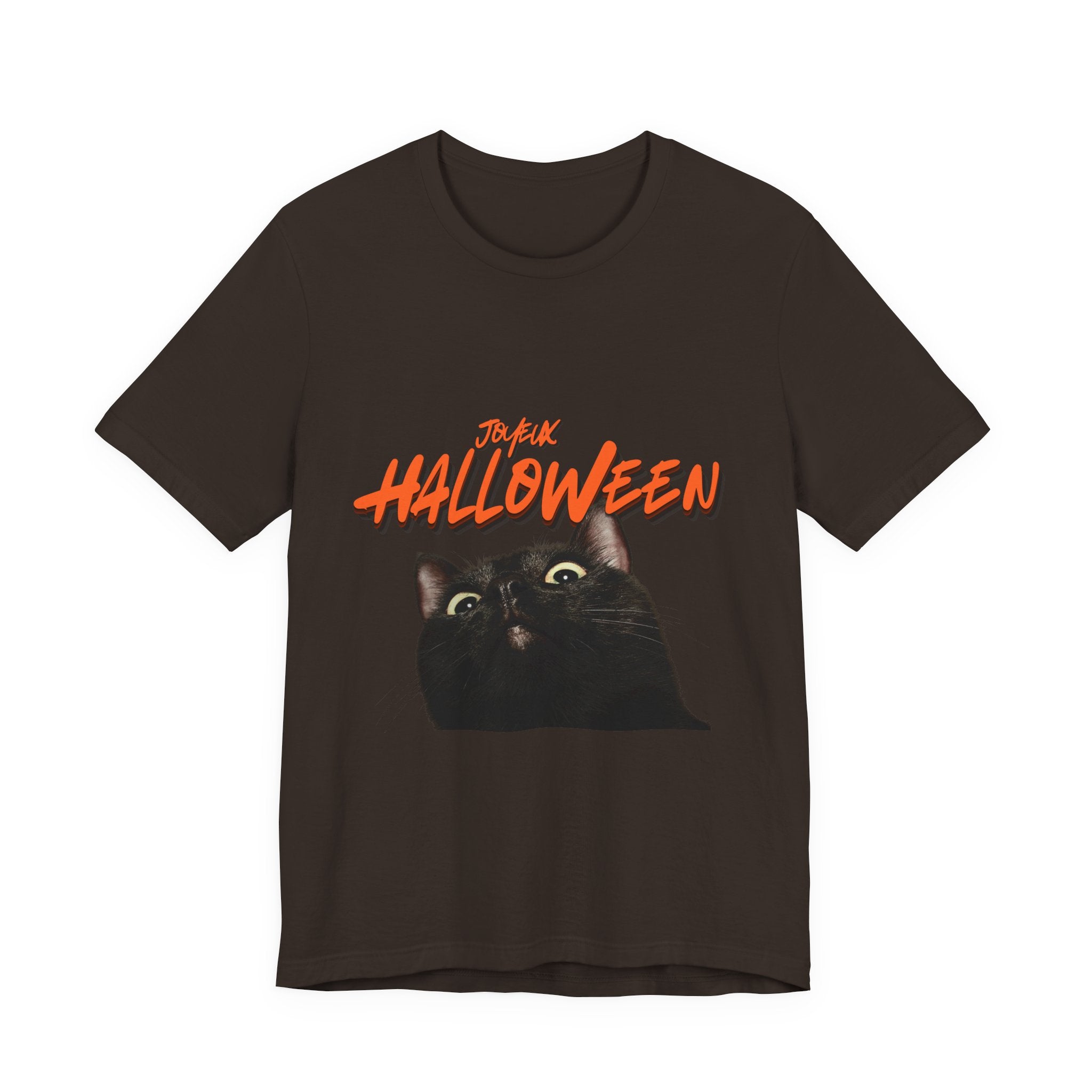 Scared Black Cat Halloween T-Shirt