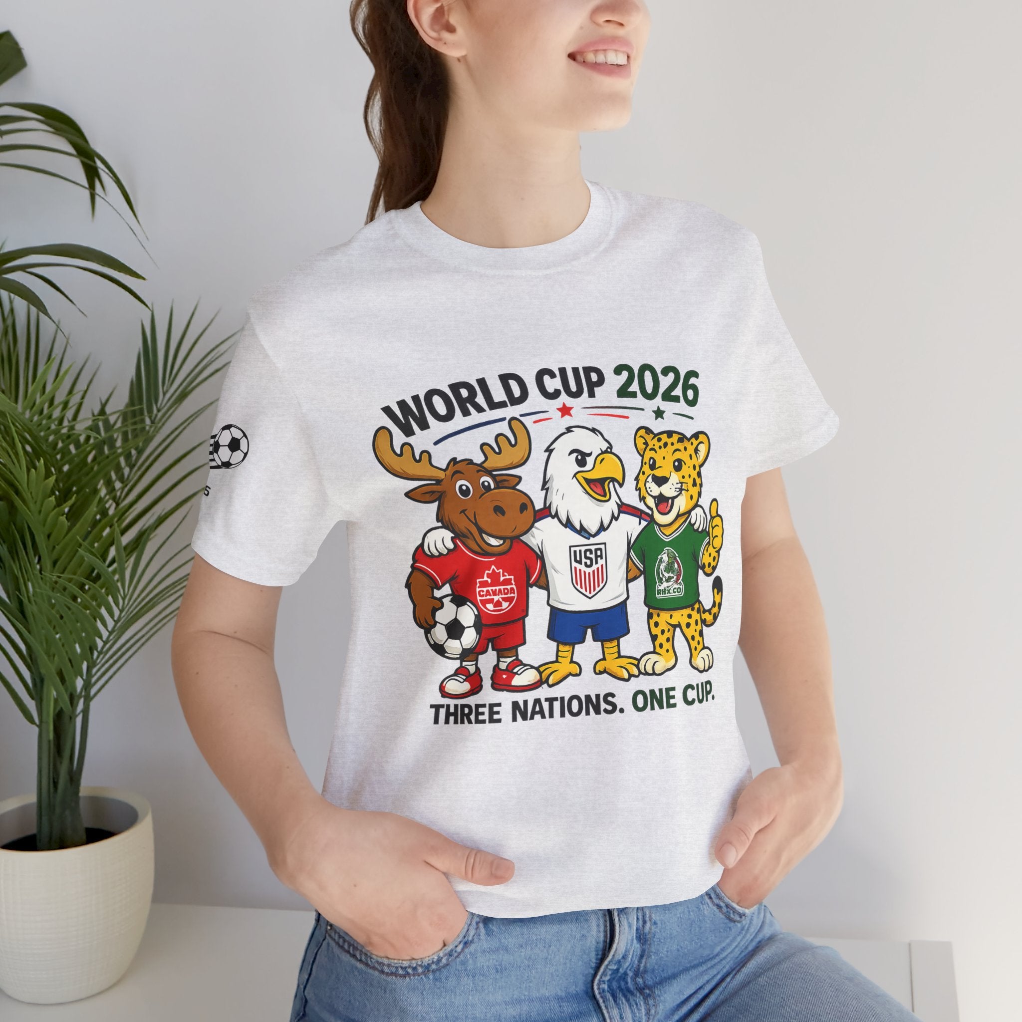World Cup 2026 Fan Tee — Three Nations, One Dream Soccer Shirt