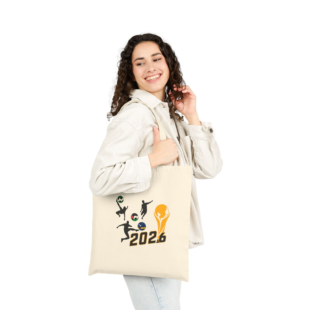 2026 Football Fan Tote Bag — "Carry the Game With You" Cotton Canvas