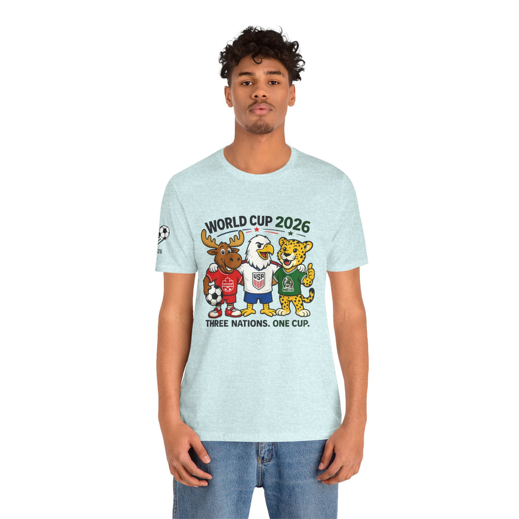 World Cup 2026 Fan Tee — Three Nations, One Dream Soccer Shirt