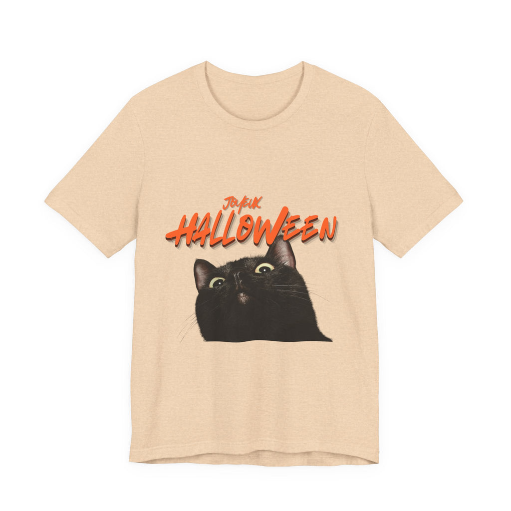 Scared Black Cat Halloween T-Shirt