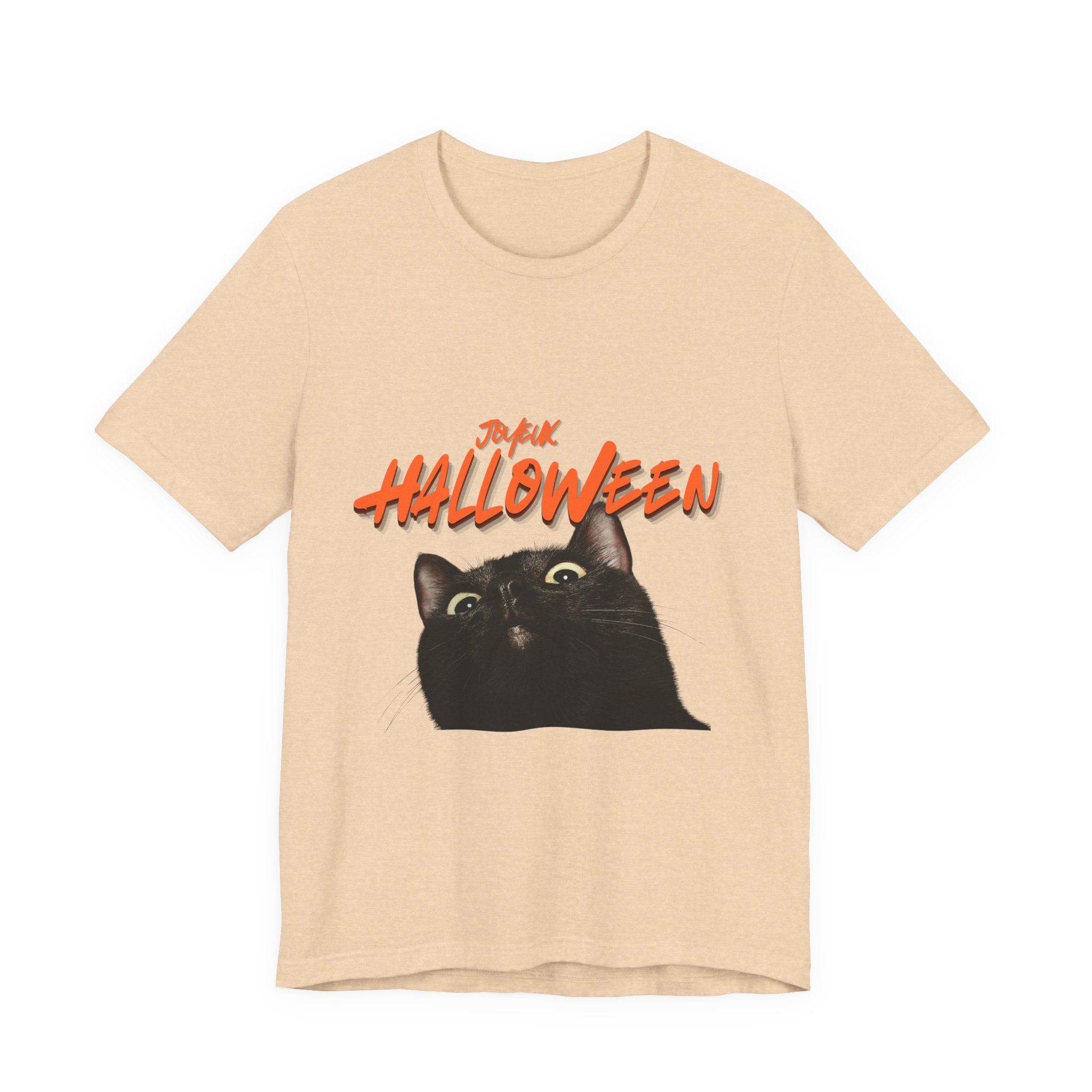 Scared Black Cat Halloween T-Shirt