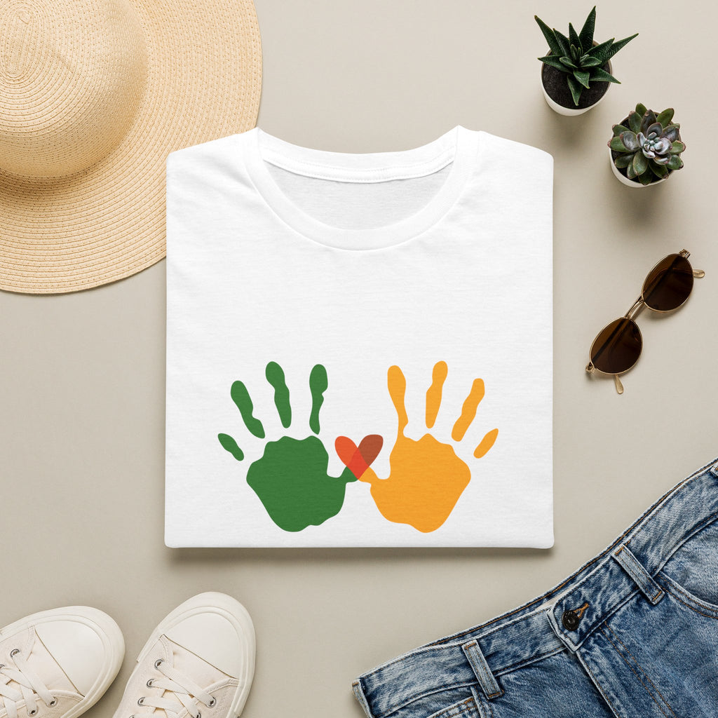 Juneteenth Poster T-Shirt — Green Orange White Modern Design