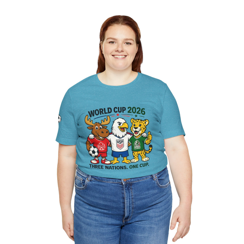 World Cup 2026 Fan Tee — Three Nations, One Dream Soccer Shirt