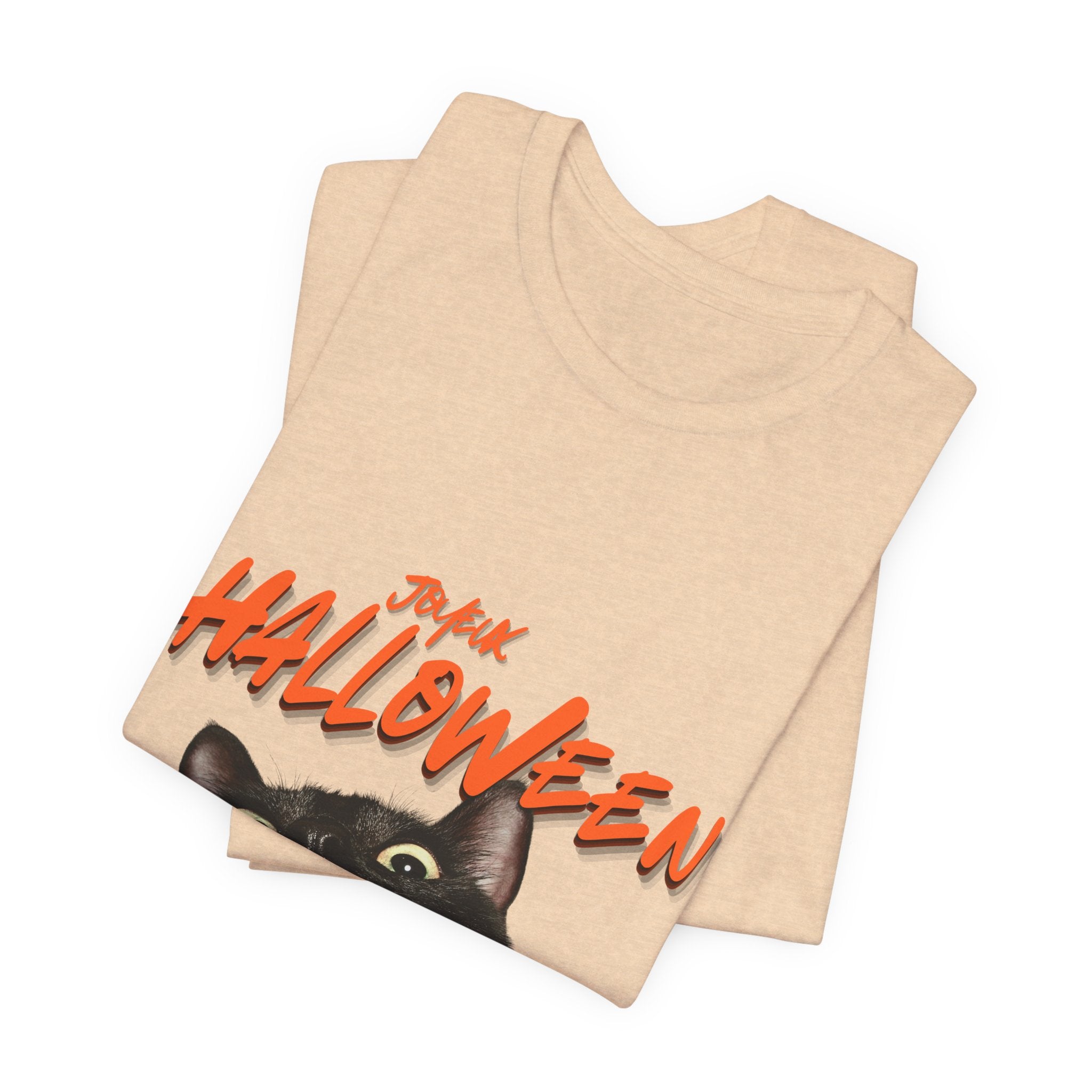 Scared Black Cat Halloween T-Shirt