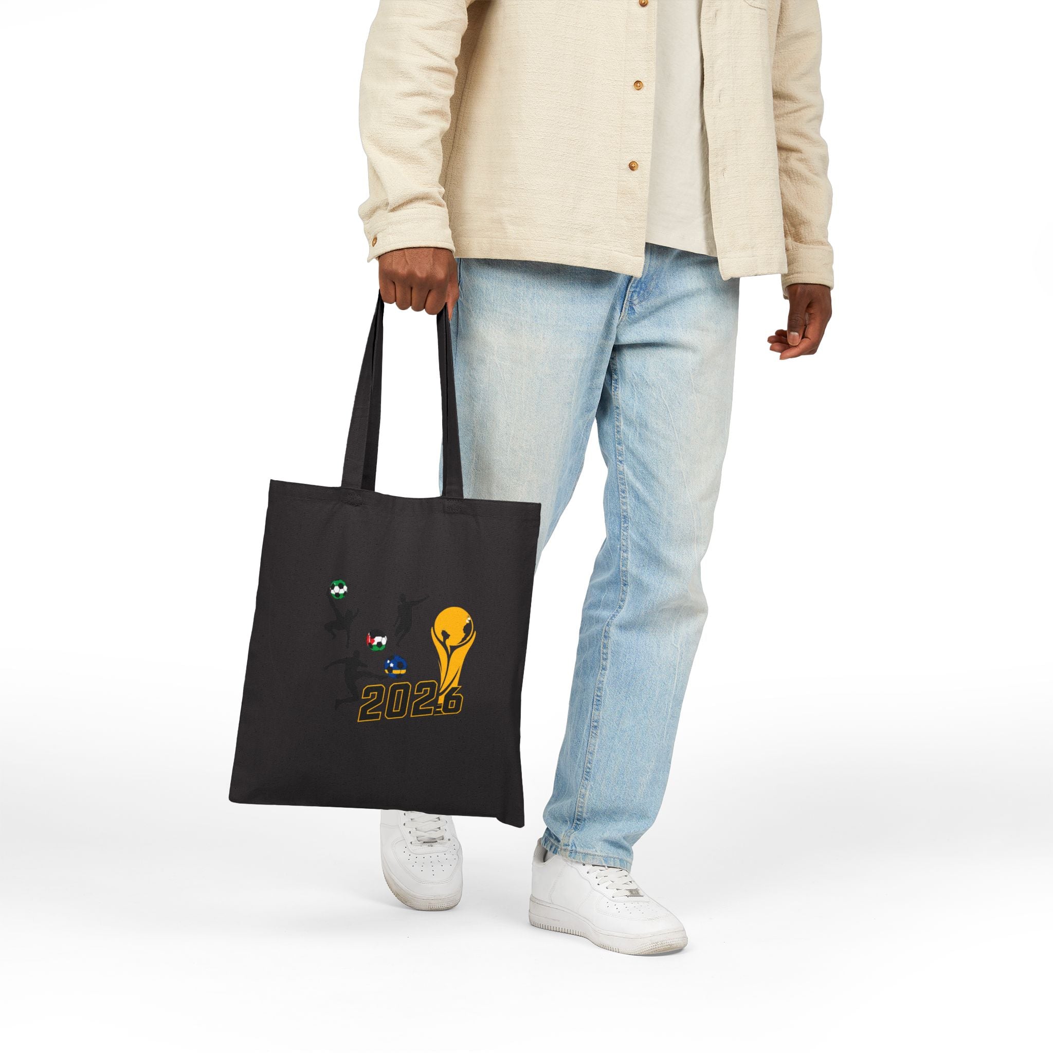 2026 Football Fan Tote Bag — "Carry the Game With You" Cotton Canvas