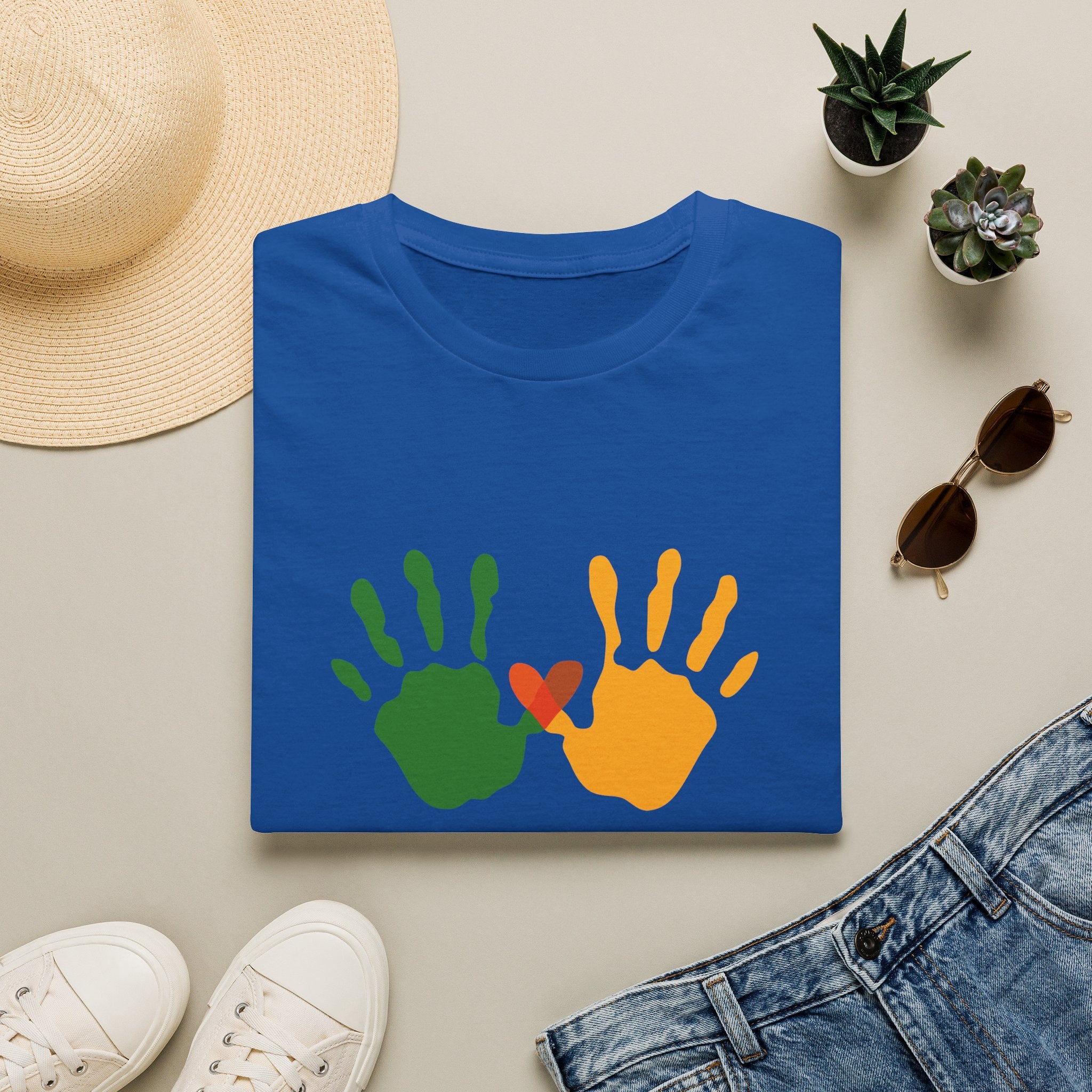 Juneteenth Poster T-Shirt — Green Orange White Modern Design