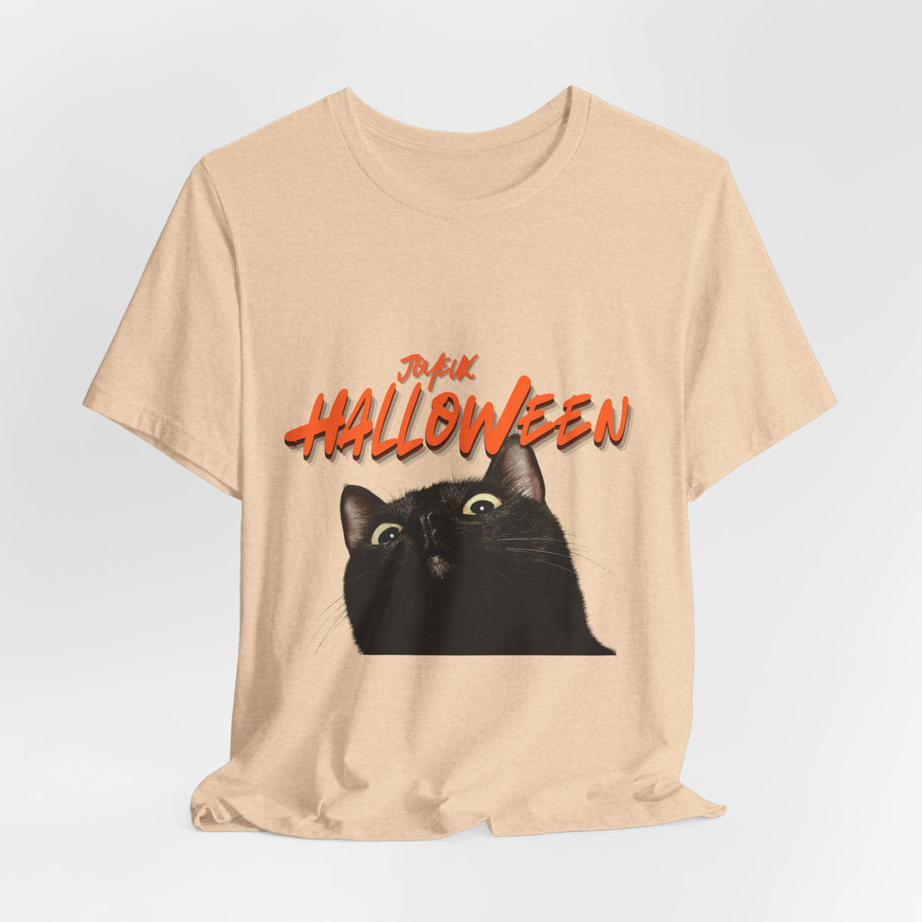 Scared Black Cat Halloween T-Shirt