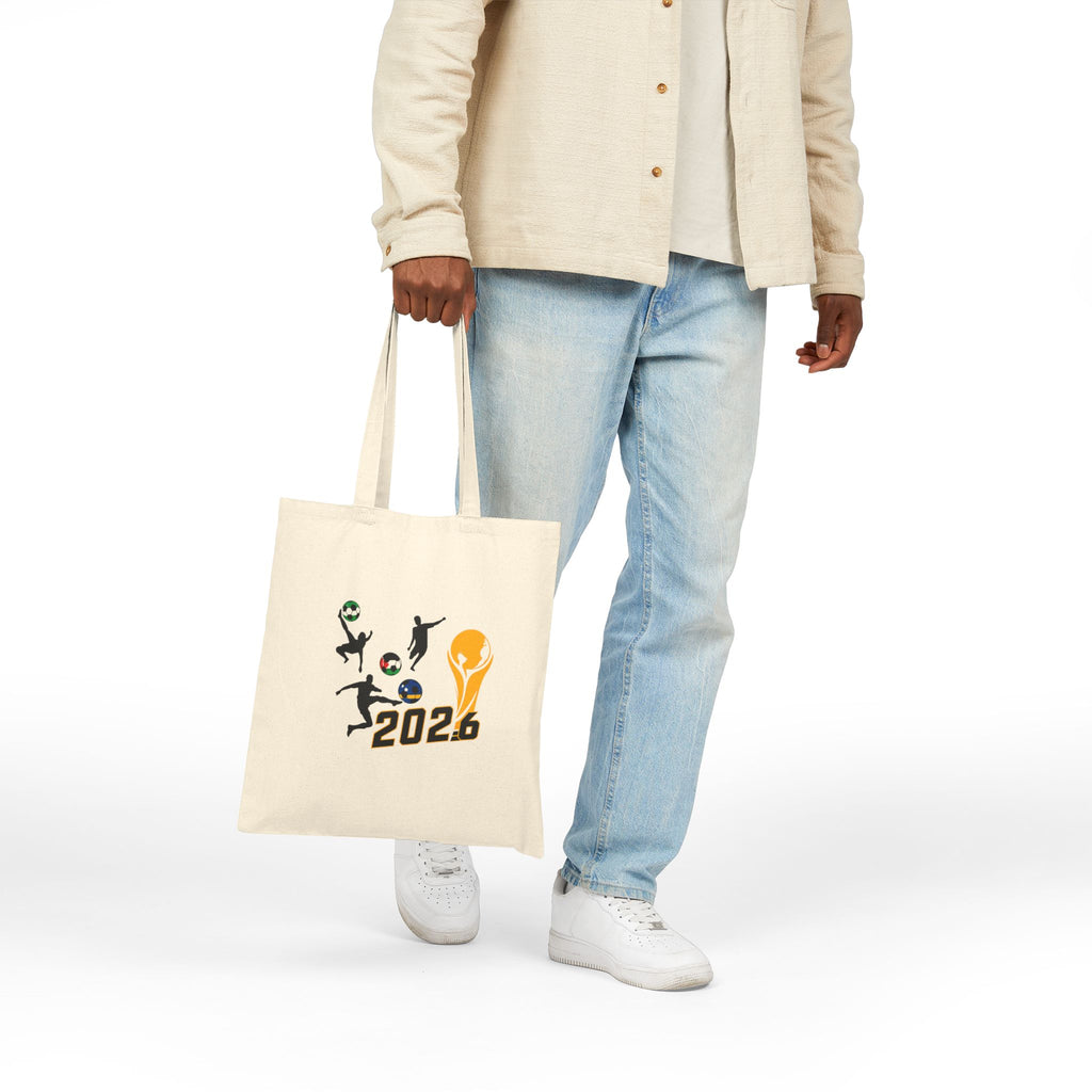 2026 Football Fan Tote Bag — "Carry the Game With You" Cotton Canvas