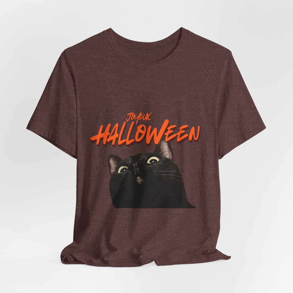 Scared Black Cat Halloween T-Shirt