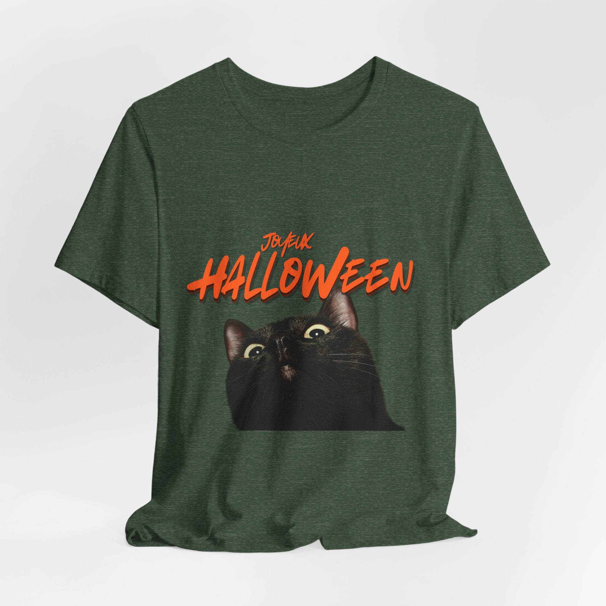 Scared Black Cat Halloween T-Shirt