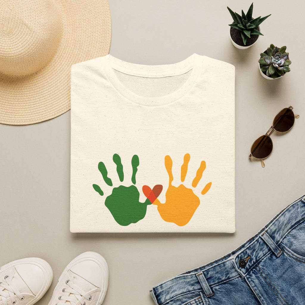 Juneteenth Poster T-Shirt — Green Orange White Modern Design