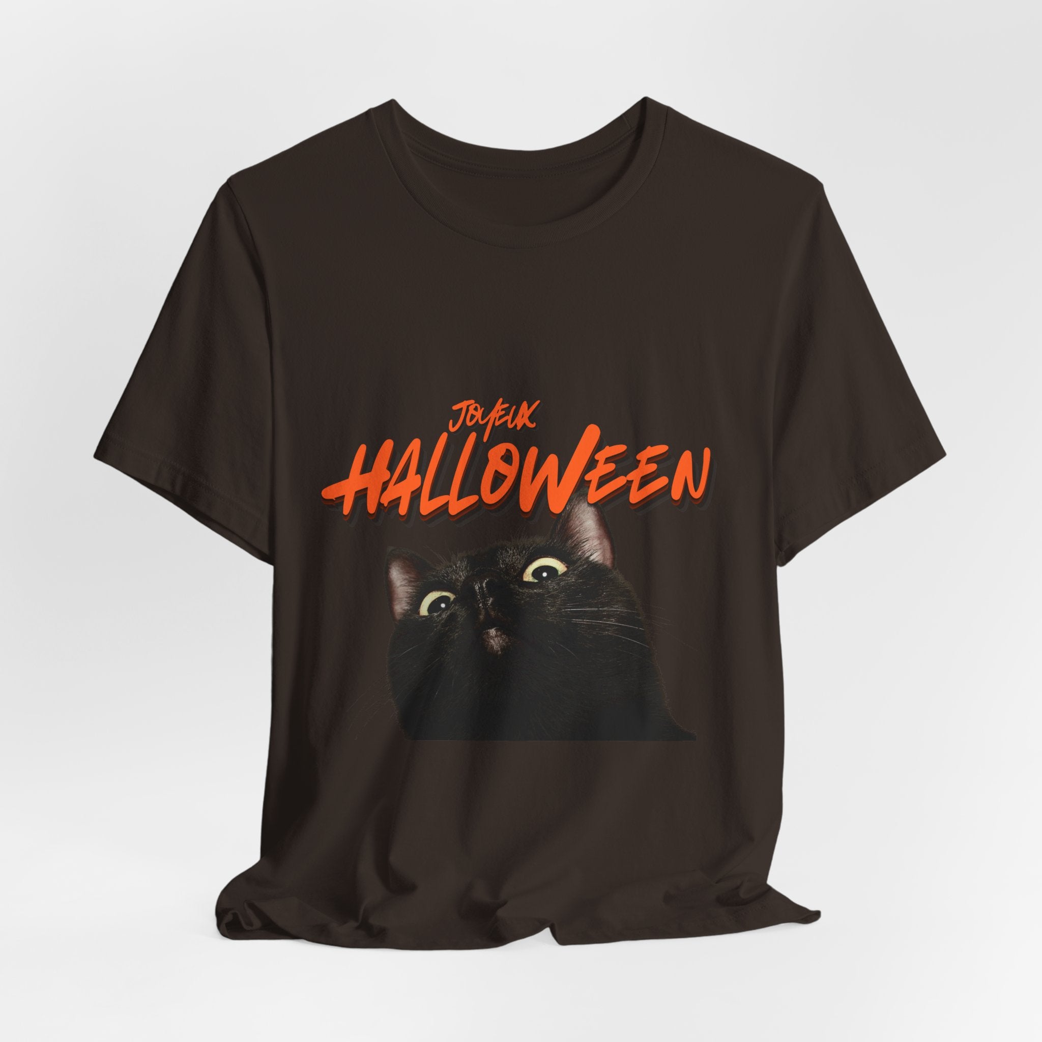 Scared Black Cat Halloween T-Shirt