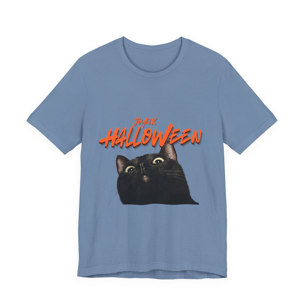Scared Black Cat Halloween T-Shirt