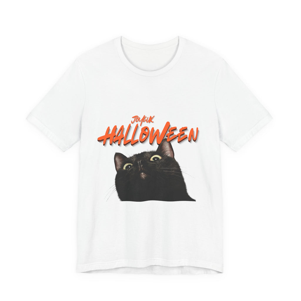 Scared Black Cat Halloween T-Shirt