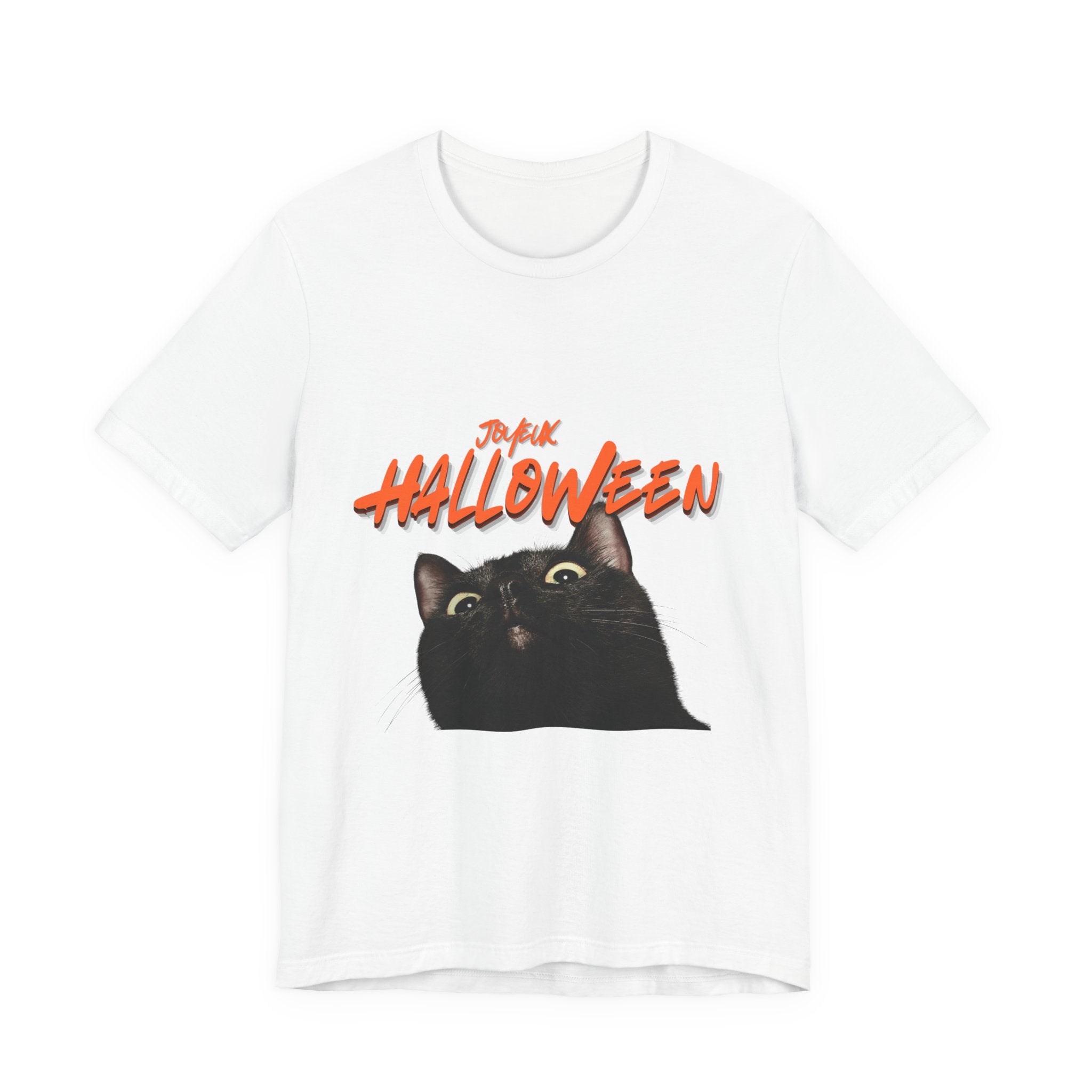 Scared Black Cat Halloween T-Shirt