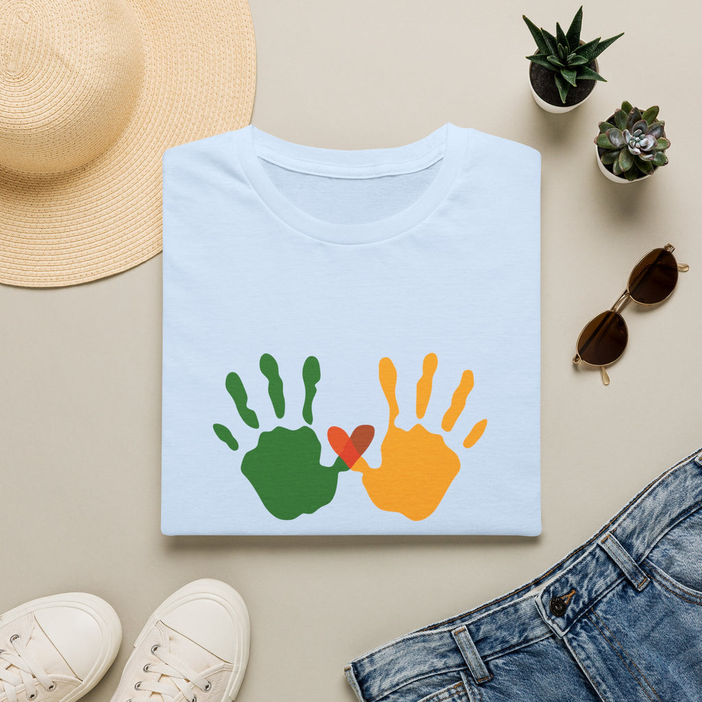 Juneteenth Poster T-Shirt — Green Orange White Modern Design