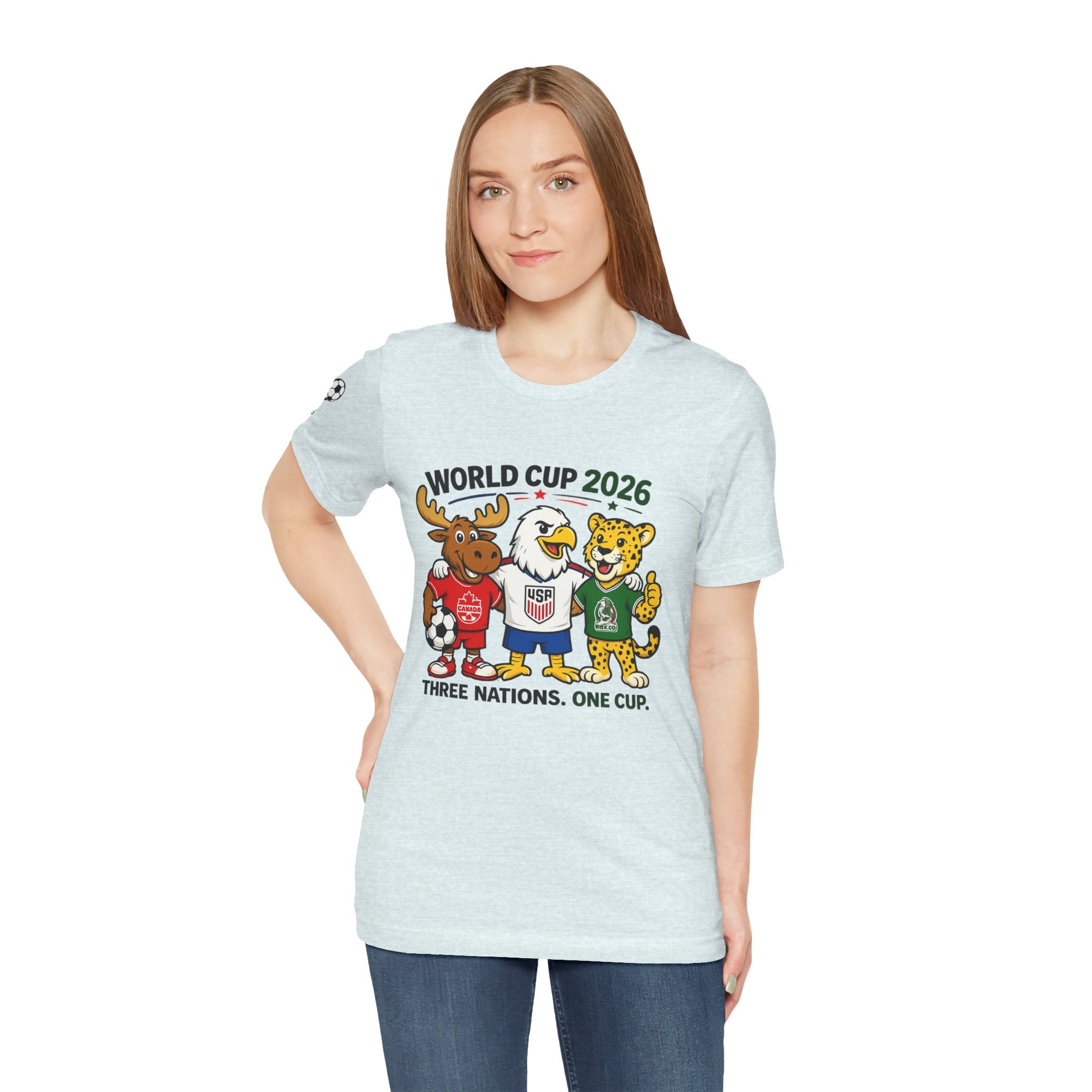 World Cup 2026 Fan Tee — Three Nations, One Dream Soccer Shirt