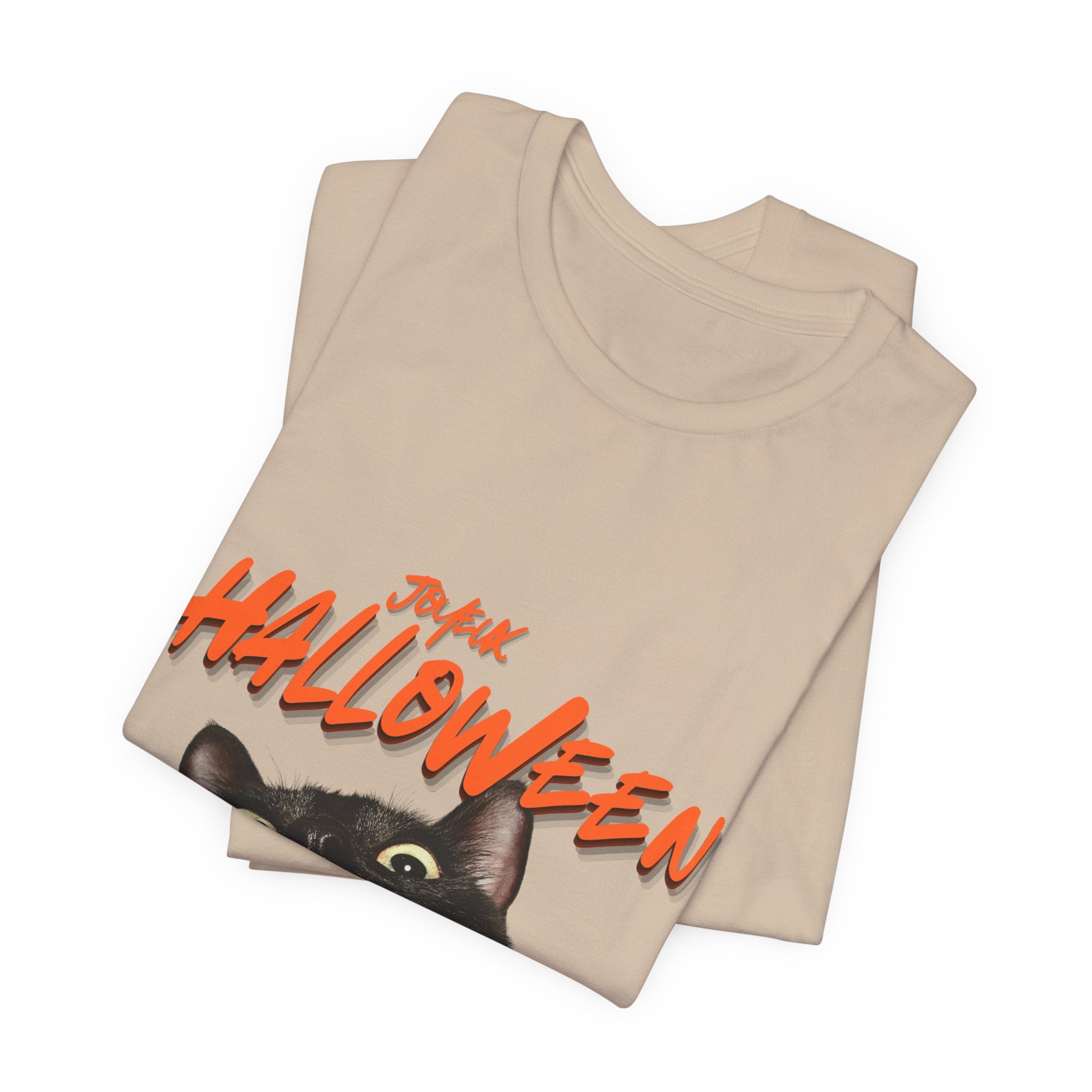 Scared Black Cat Halloween T-Shirt