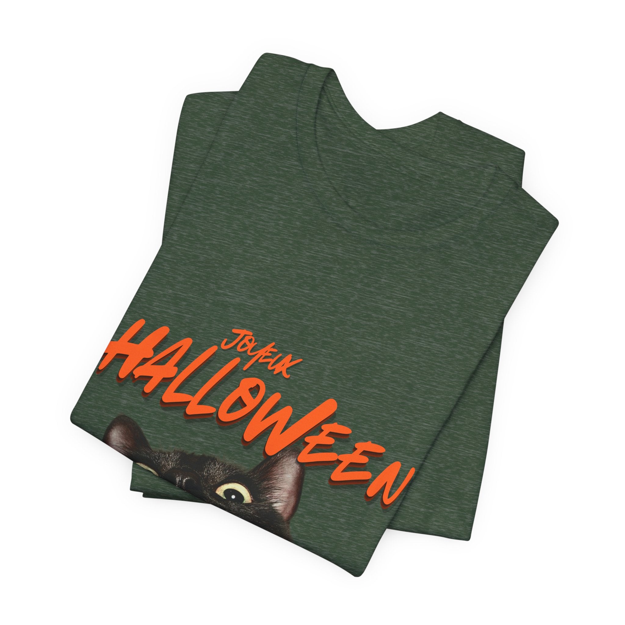 Scared Black Cat Halloween T-Shirt