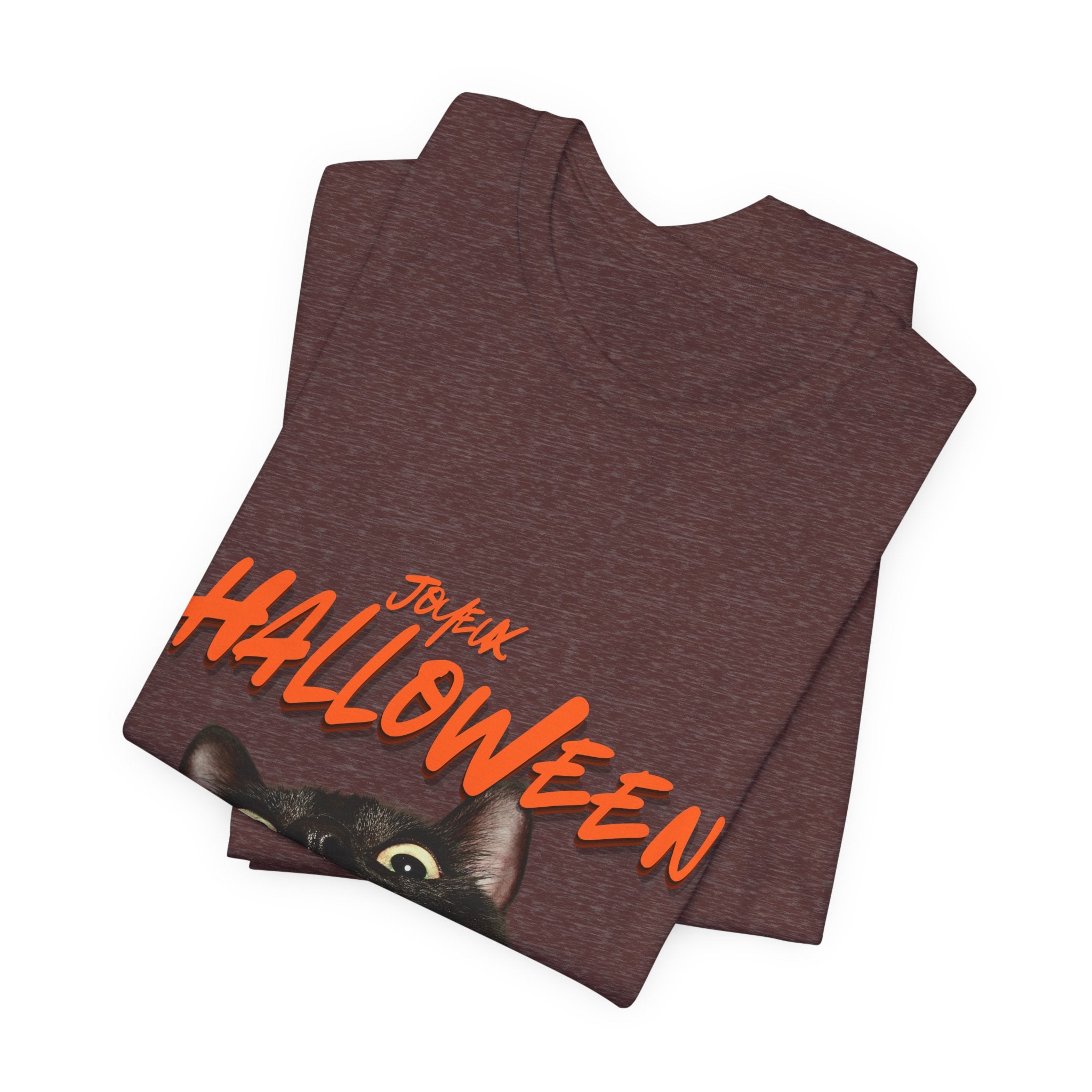 Scared Black Cat Halloween T-Shirt