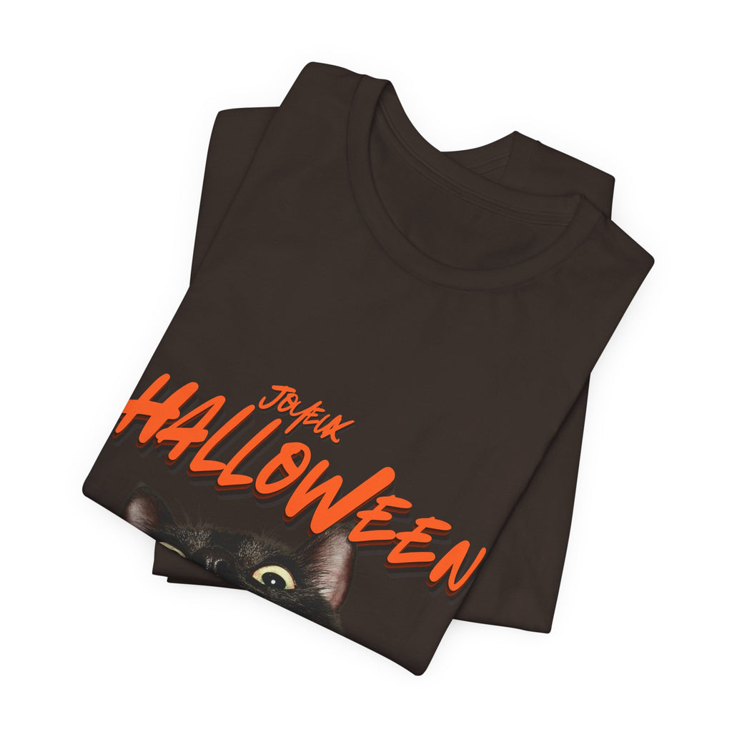 Scared Black Cat Halloween T-Shirt