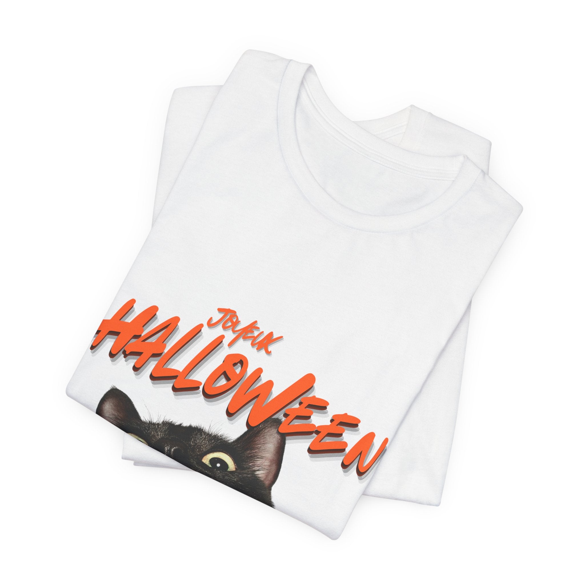 Scared Black Cat Halloween T-Shirt