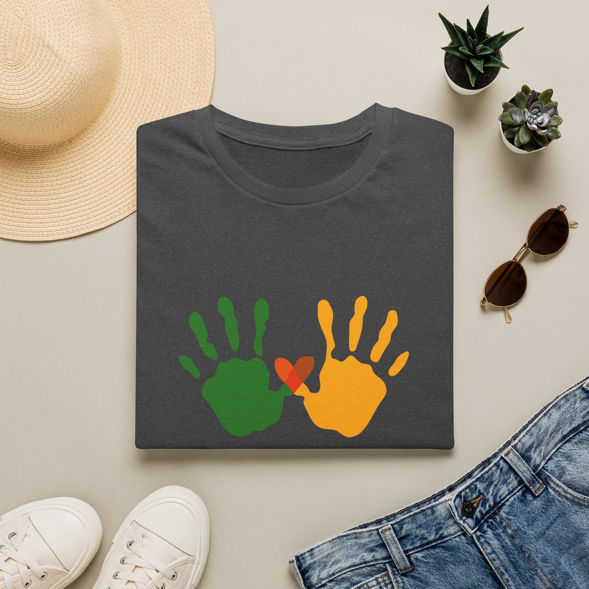 Juneteenth Poster T-Shirt — Green Orange White Modern Design
