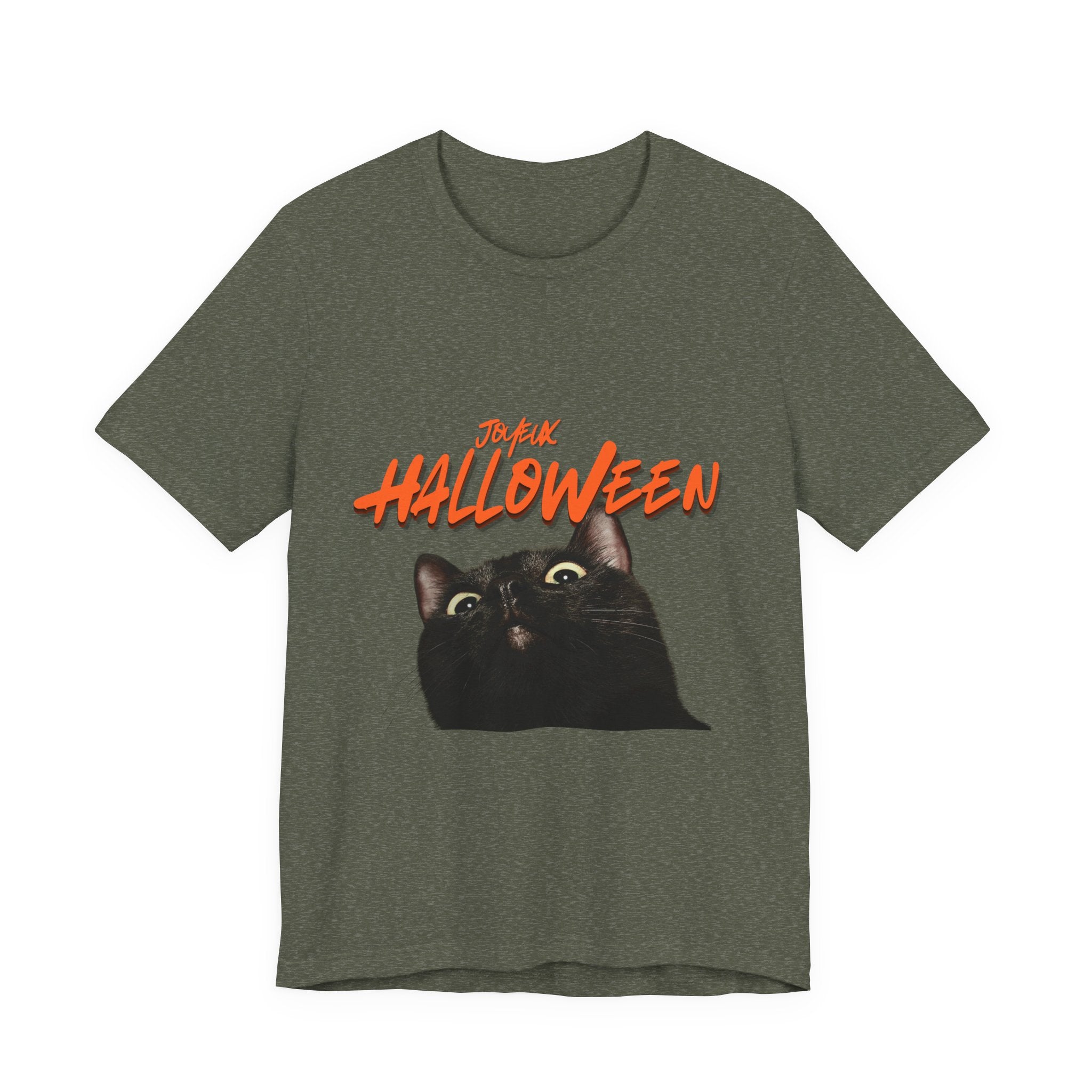 Scared Black Cat Halloween T-Shirt