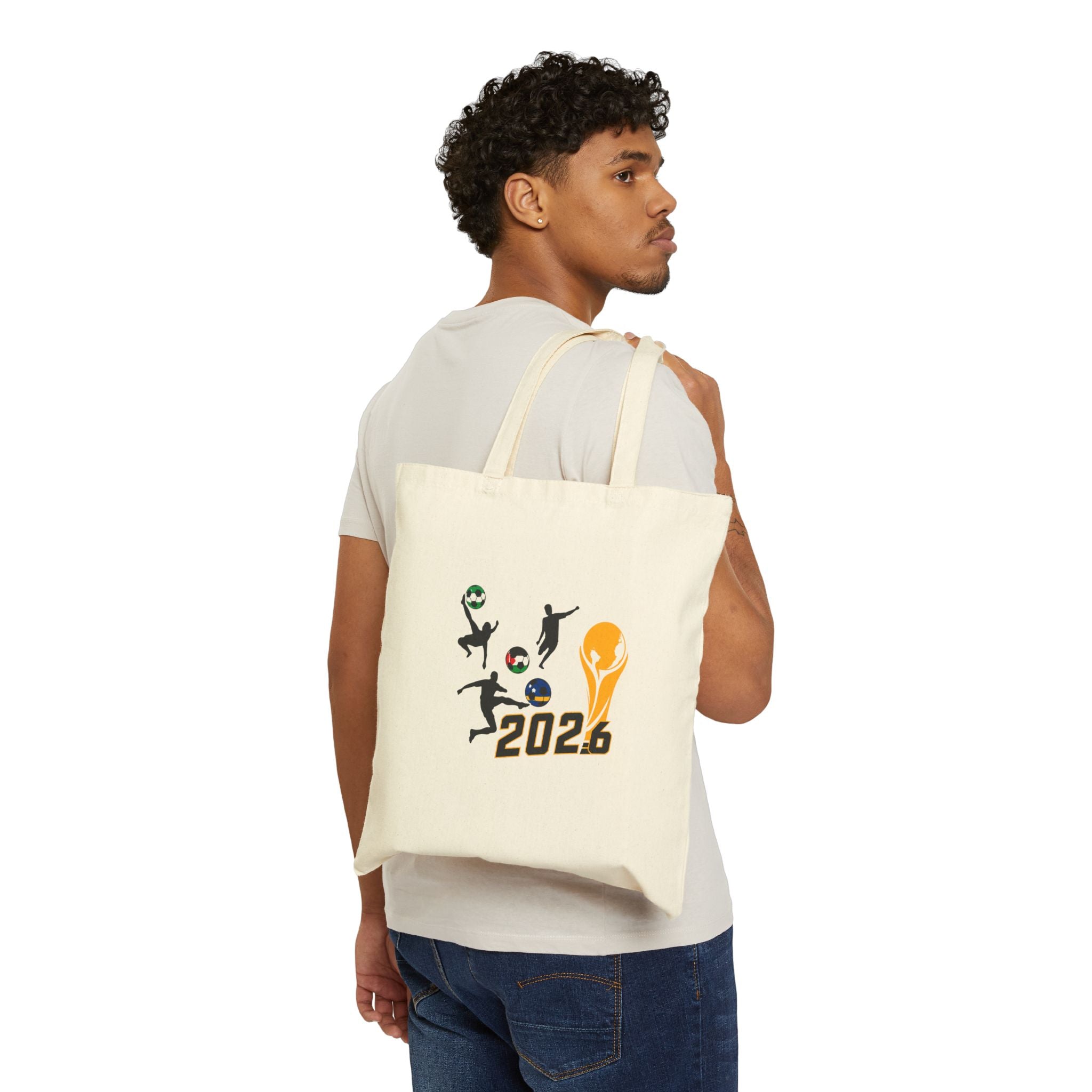 2026 Football Fan Tote Bag — "Carry the Game With You" Cotton Canvas