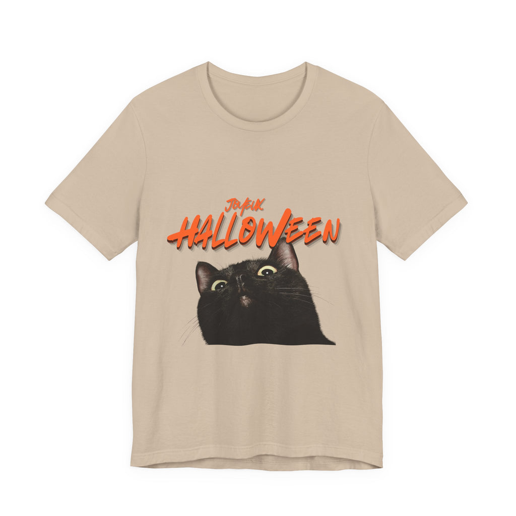 Scared Black Cat Halloween T-Shirt