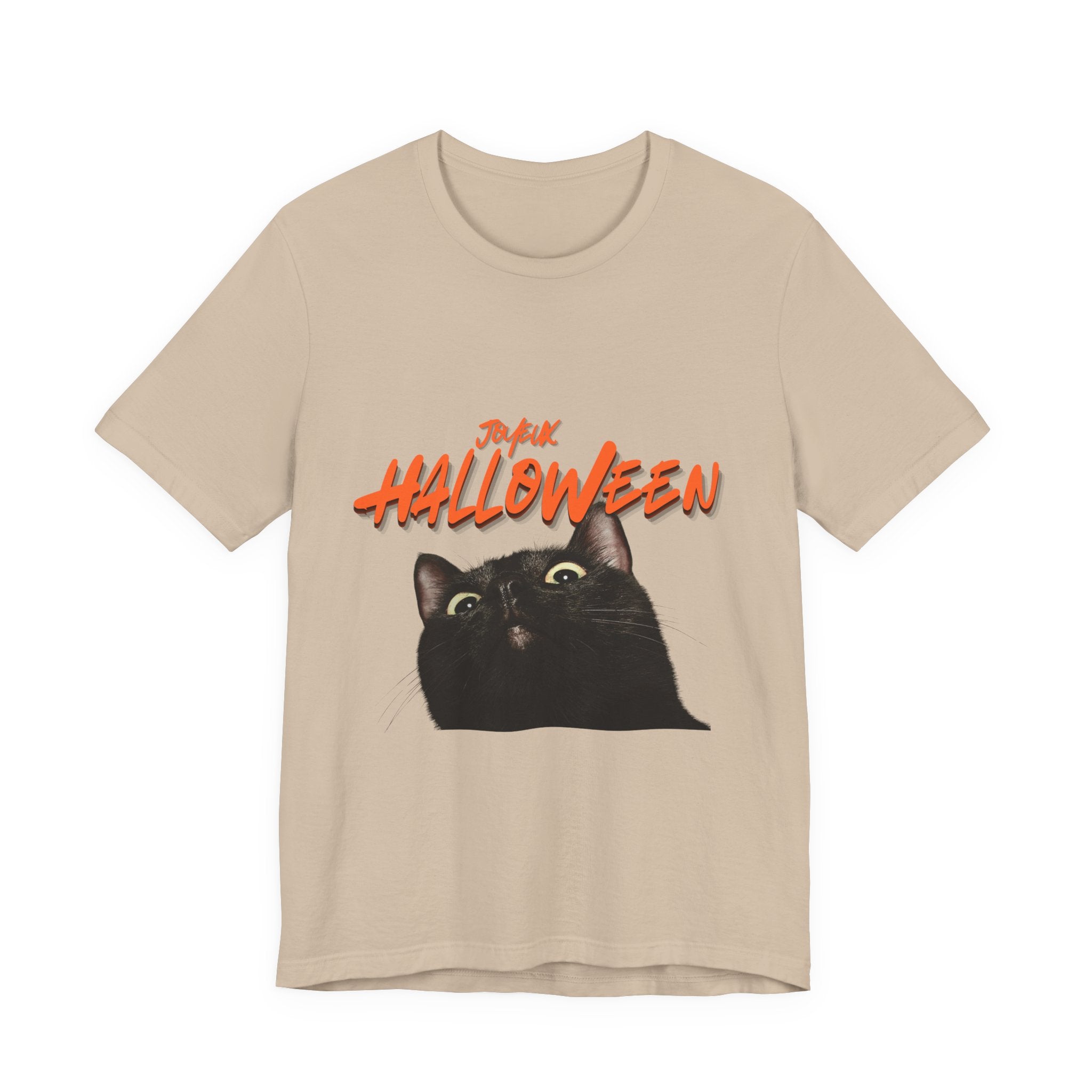 Scared Black Cat Halloween T-Shirt