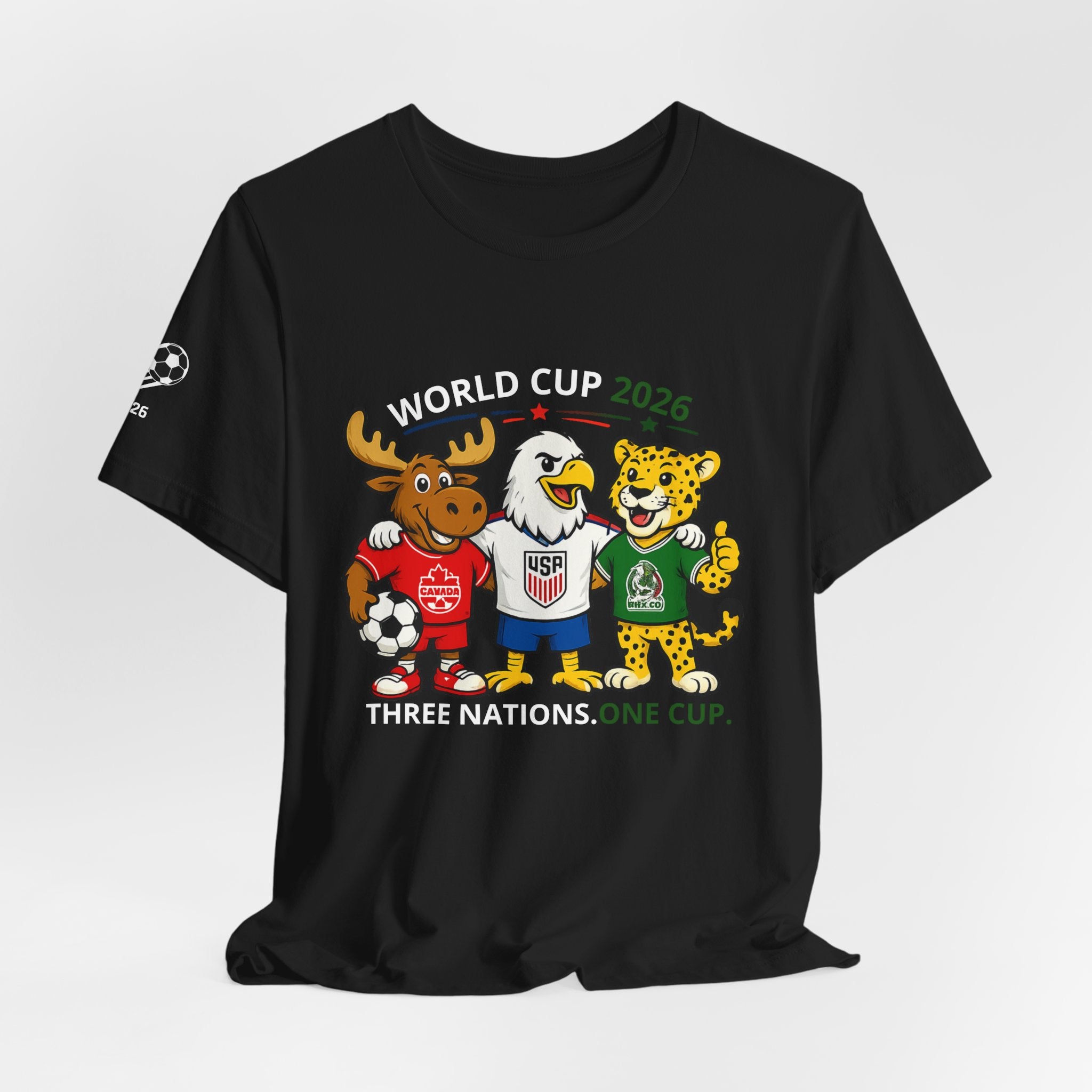 World Cup 2026 Fan Tee — Three Nations, One Dream Soccer Shirt