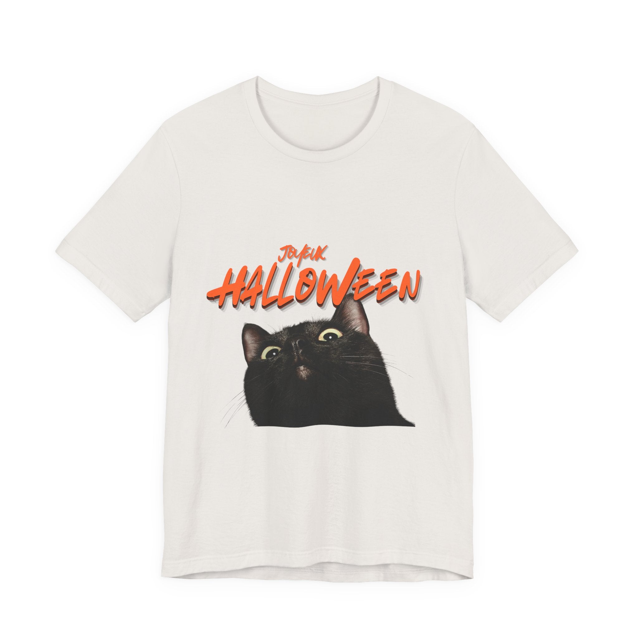 Scared Black Cat Halloween T-Shirt