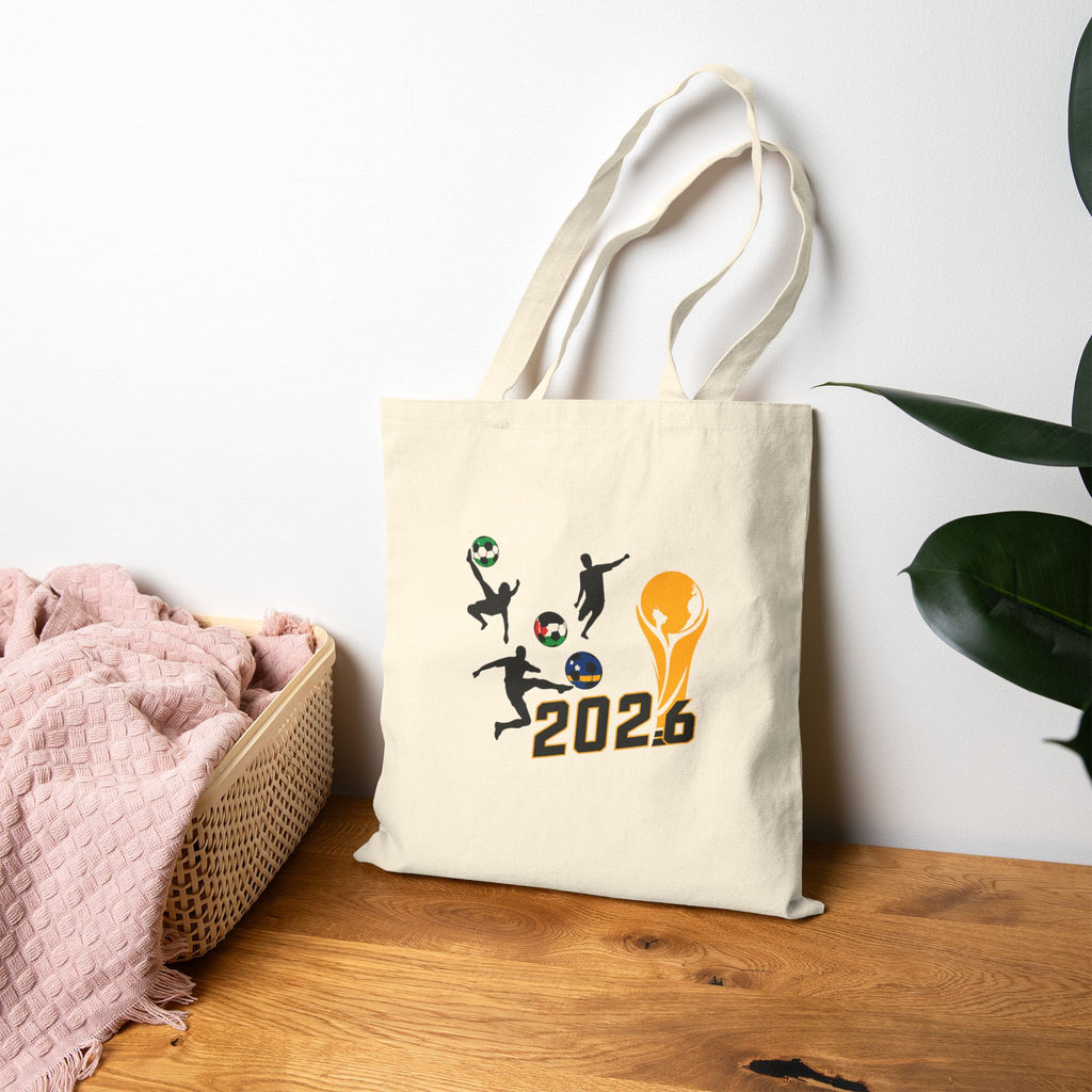 2026 Football Fan Tote Bag — "Carry the Game With You" Cotton Canvas