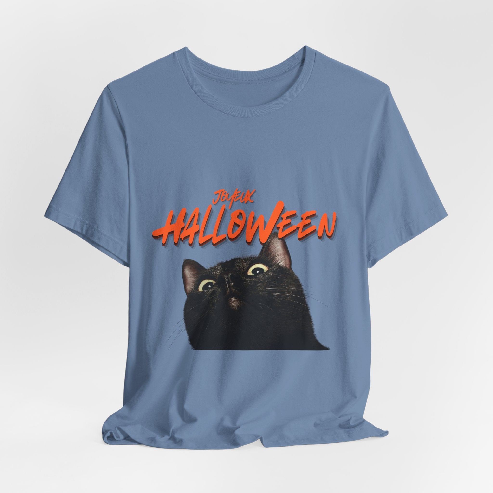 Scared Black Cat Halloween T-Shirt